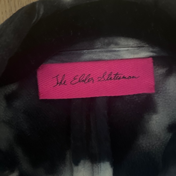 The elder statesmen black and white Teton jacket - Picture 3 of 6